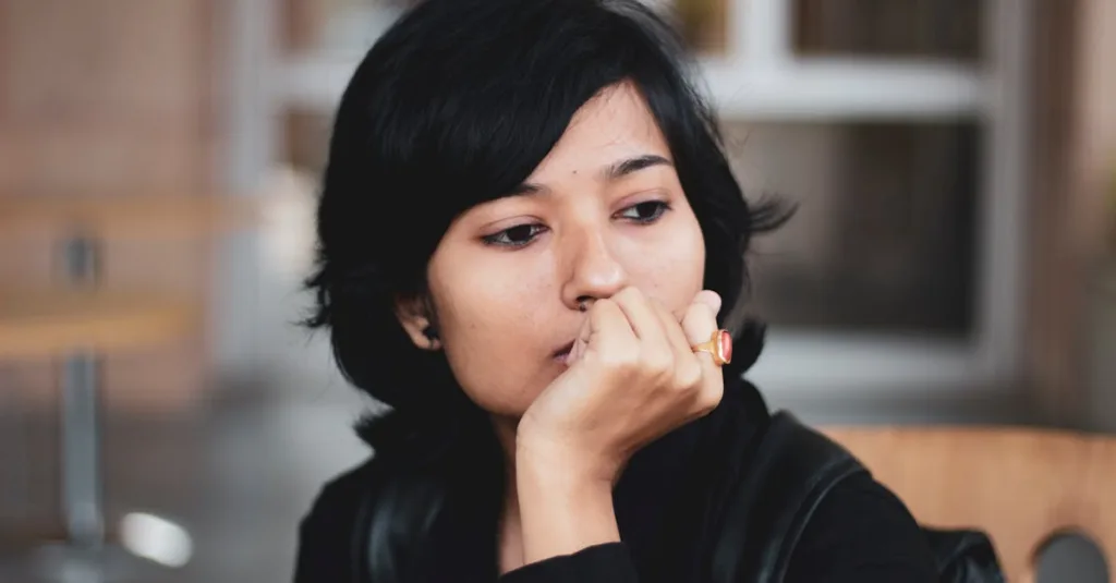 woman wondering if her family is toxic or if she's too sensitive